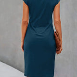 Aella | Robe d'été midi élégante à manches courtes pour femmes