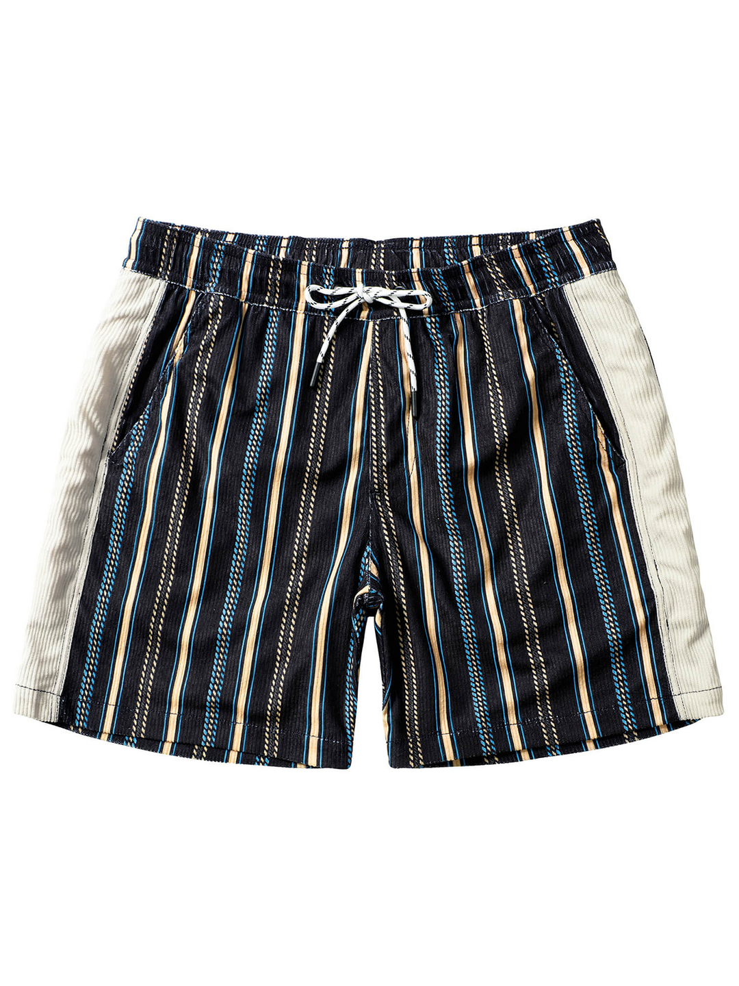 Short de plage rayé rétro décontracté pour hommes