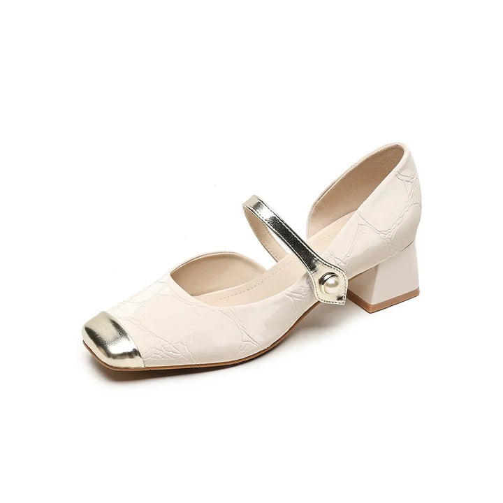 Mary Janes Bellore à bout perlé
