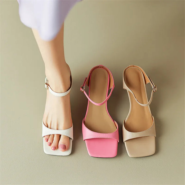 Chaussures à talon en cuir