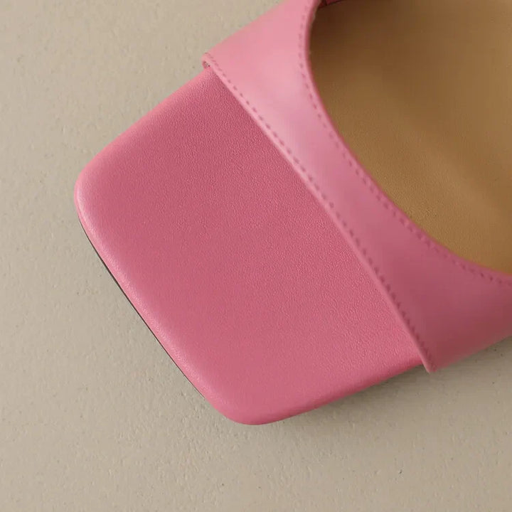 Chaussures à talon en cuir