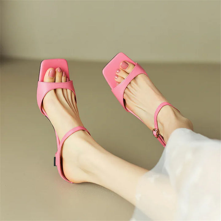 Chaussures à talon en cuir