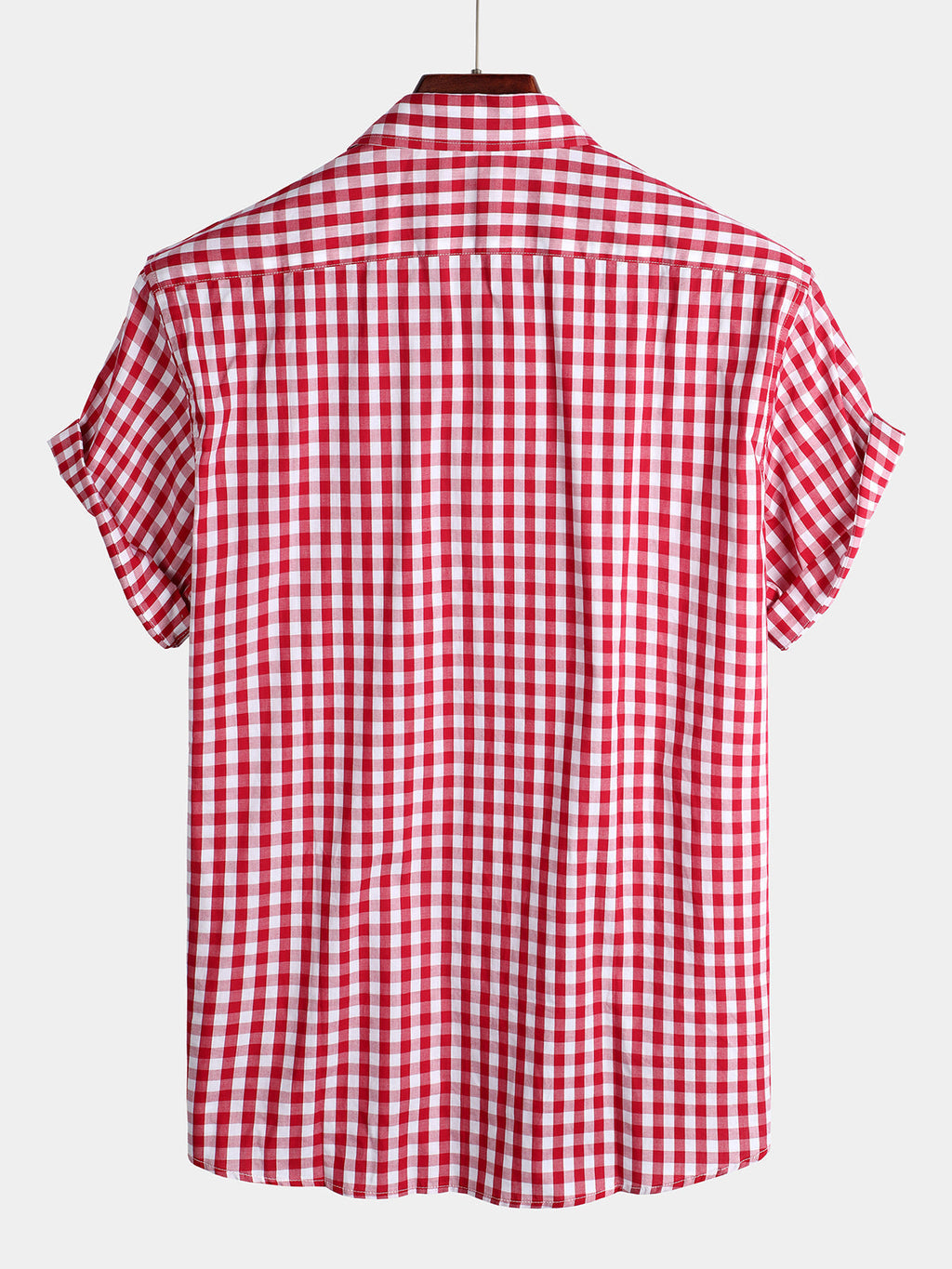 Chemise d'Été à Manches Courtes pour Homme, Couleur Unie, avec Poche et Boutons