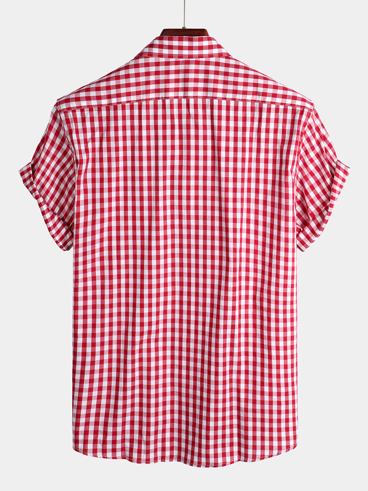 Chemise d'Été à Manches Courtes pour Homme, Couleur Unie, avec Poche et Boutons