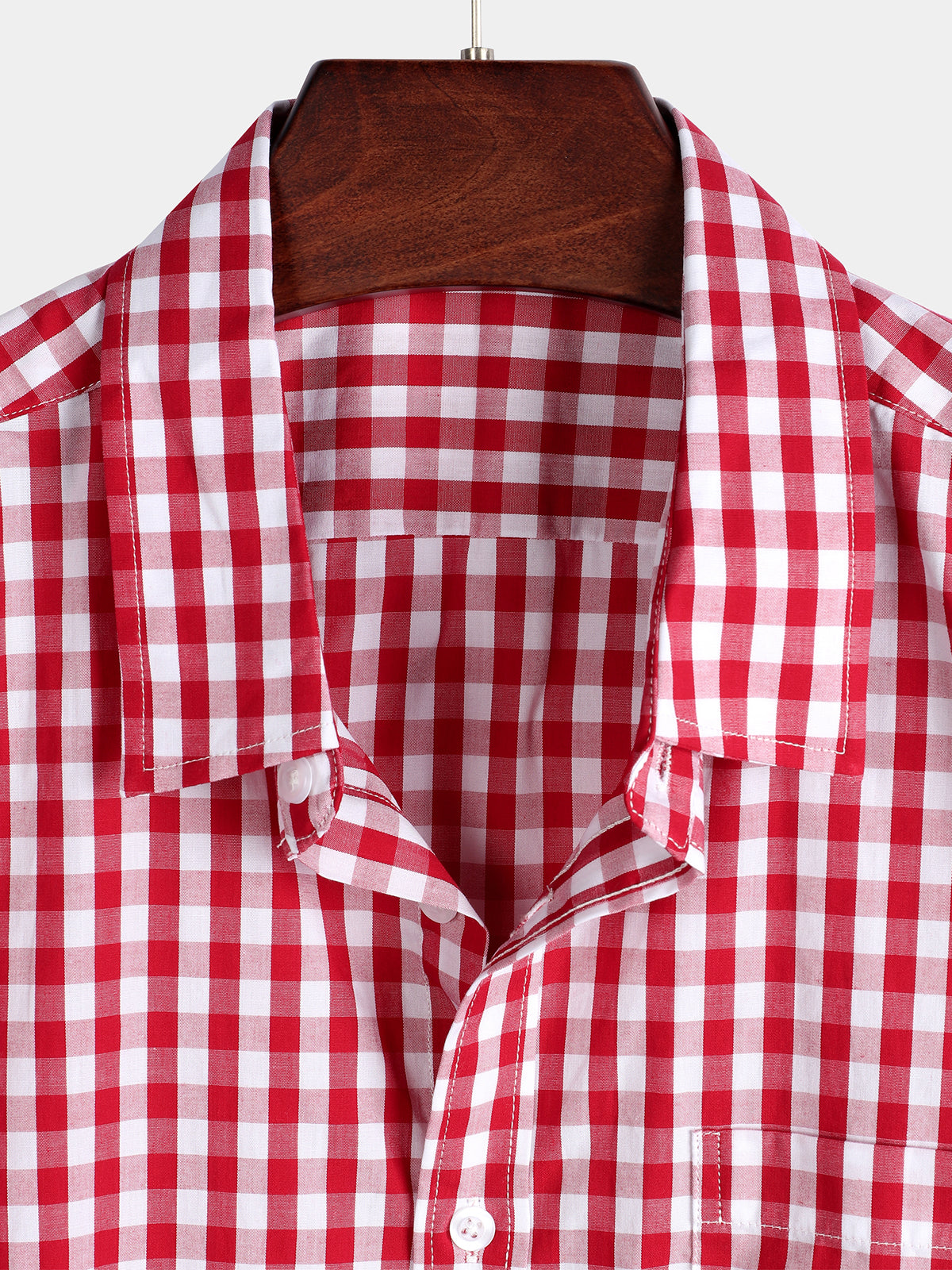 Chemise d'Été à Manches Courtes pour Homme, Couleur Unie, avec Poche et Boutons