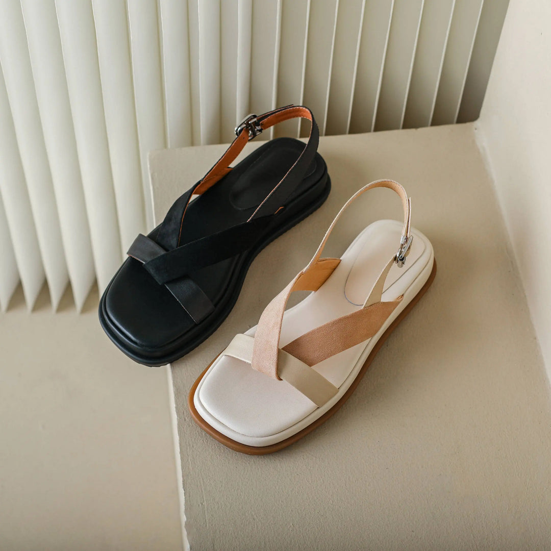 Sandale Plateforme à Brides Croisées Valetta