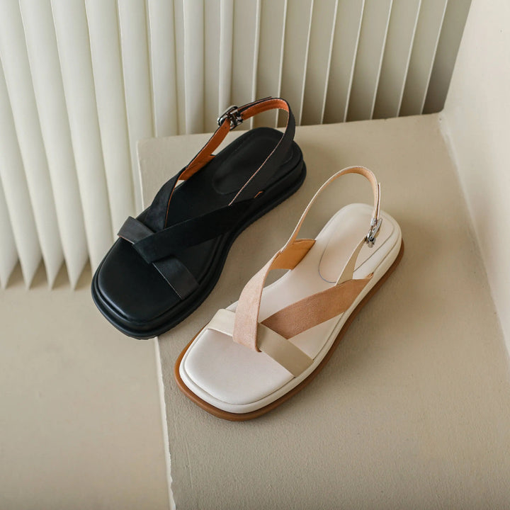 Sandale Plateforme à Brides Croisées Valetta