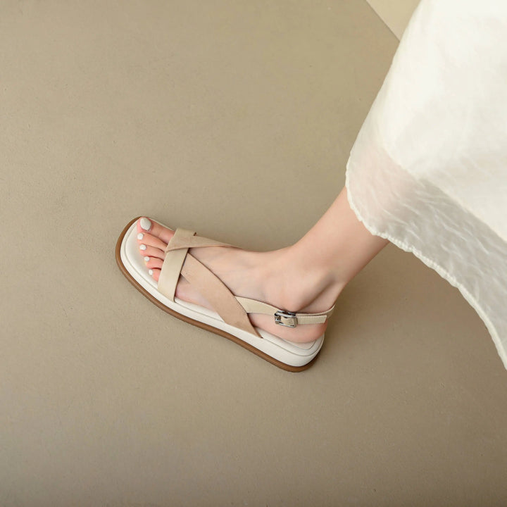 Sandale Plateforme à Brides Croisées Valetta