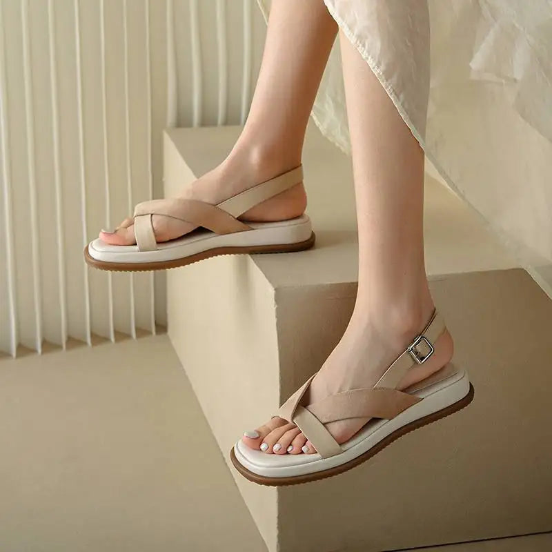 Sandale Plateforme à Brides Croisées Valetta