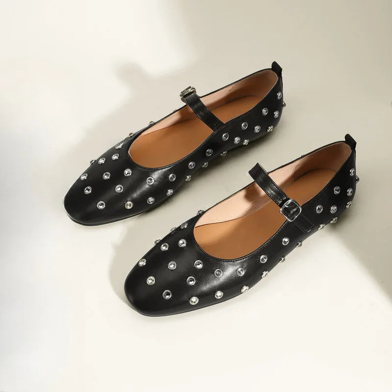 Sandales Mary Jane cloutées Evelyn