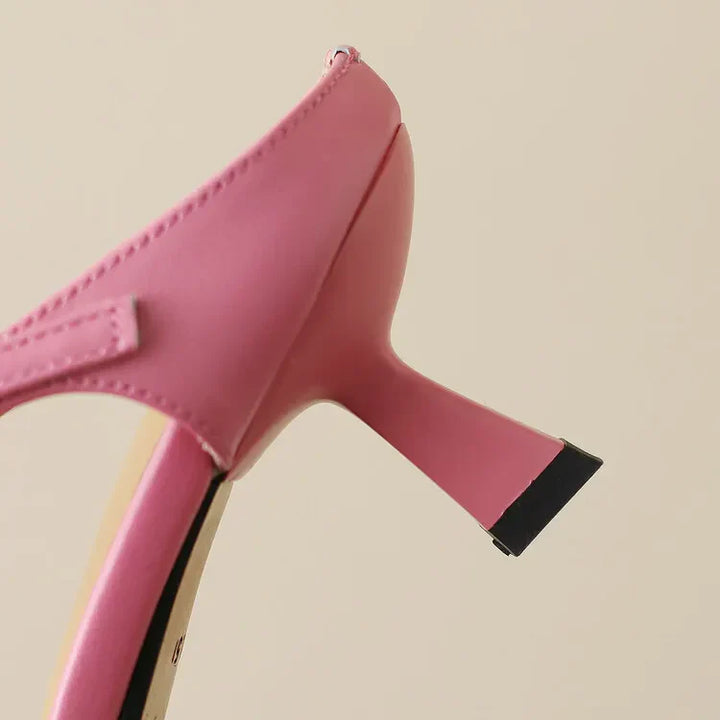 Chaussures à talon en cuir