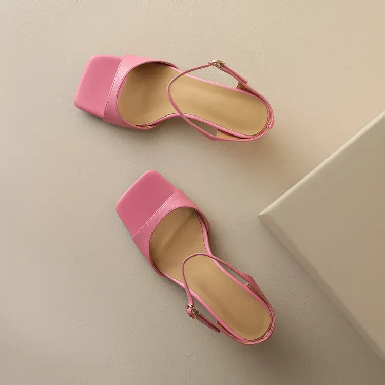 Chaussures à talon en cuir