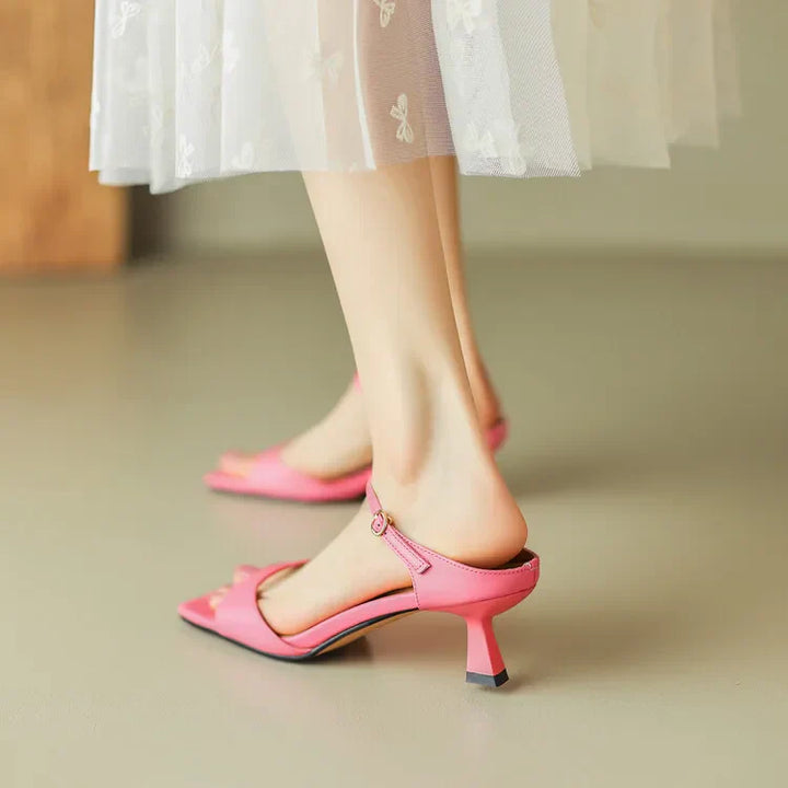 Chaussures à talon en cuir