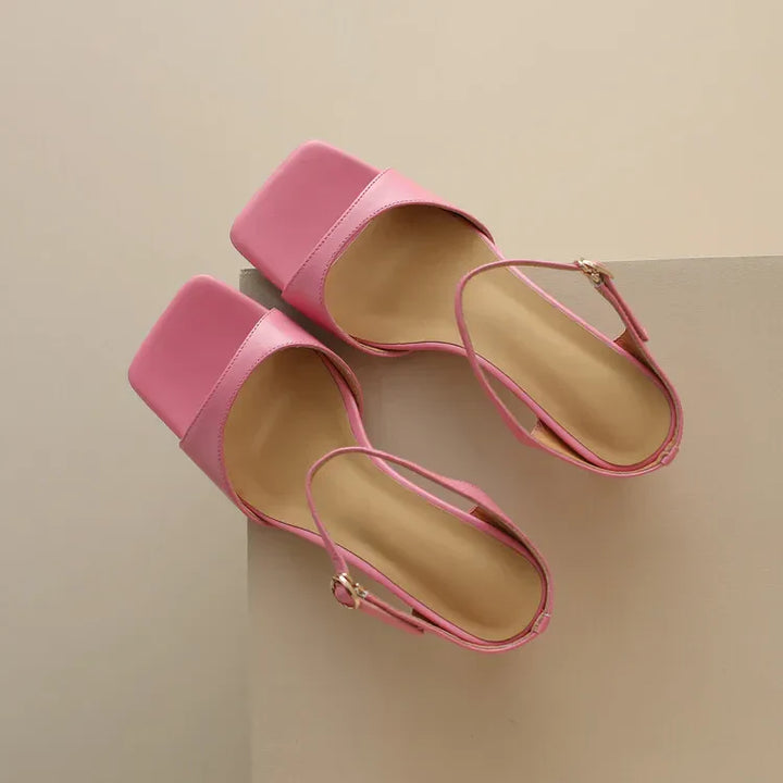 Chaussures à talon en cuir