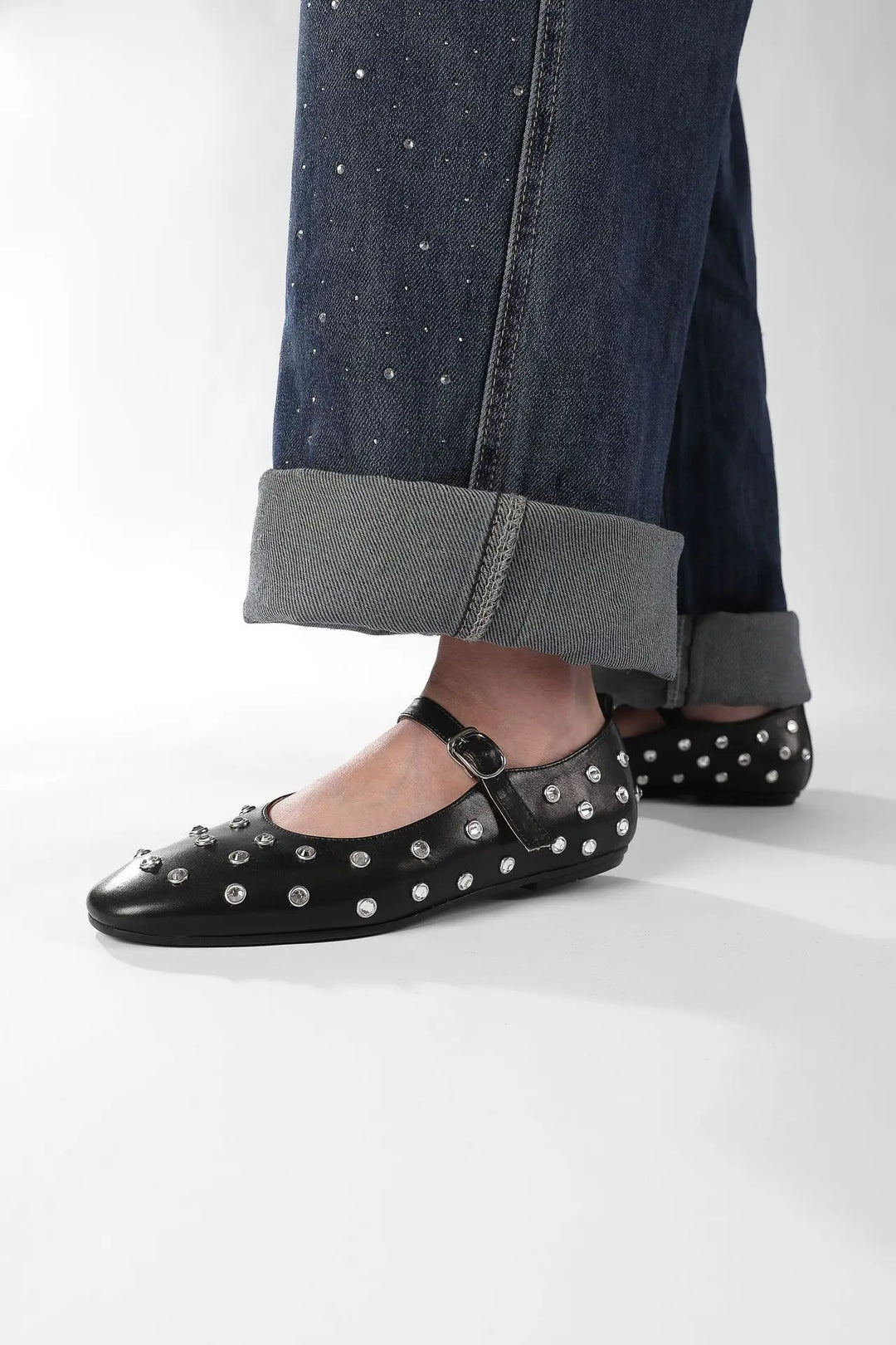 Sandales Mary Jane cloutées Evelyn