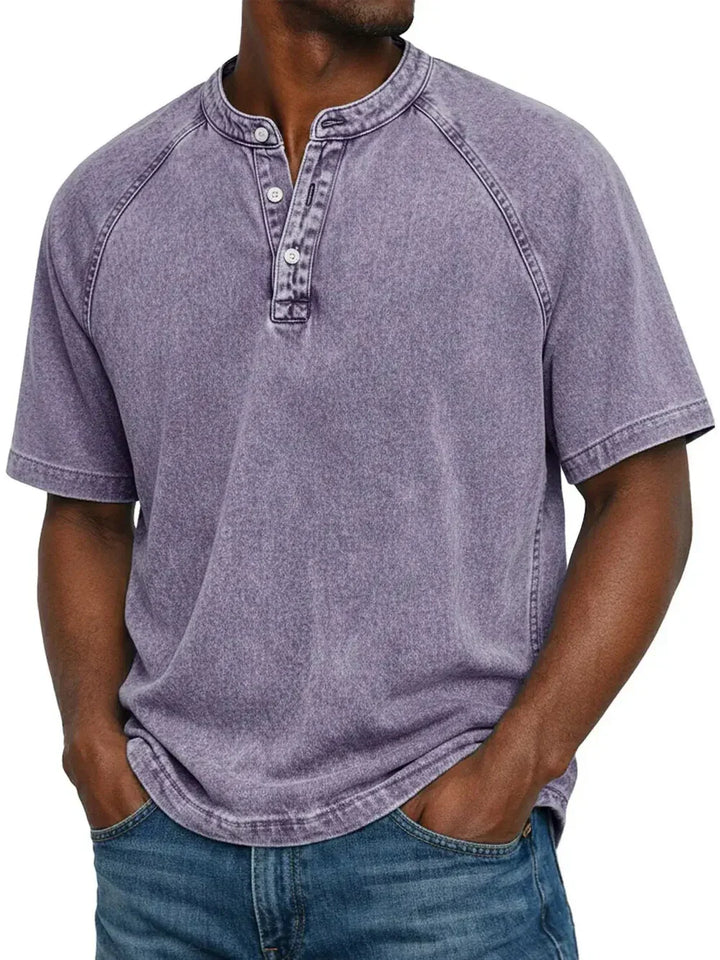 Gabin - T-shirt Vintage à Boutons pour Hommes