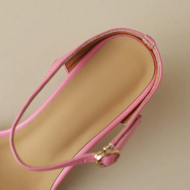 Chaussures à talon en cuir