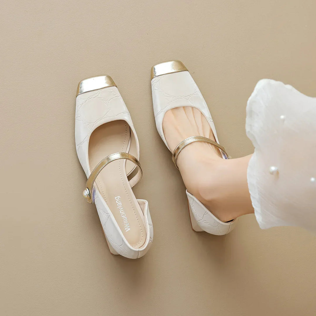 Mary Janes Bellore à bout perlé