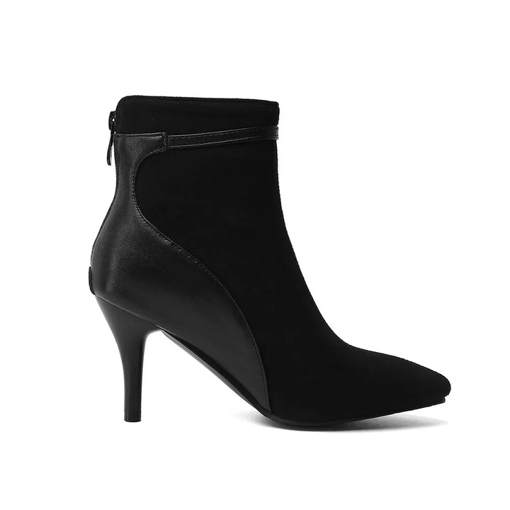 Bottes en daim à bout pointu
