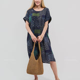 Robe Courte à Poches – Imprimé Vichy Patchwork