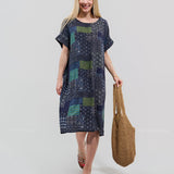 Robe Courte à Poches – Imprimé Vichy Patchwork