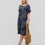 Robe Courte à Poches – Imprimé Vichy Patchwork