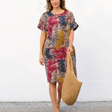 Robe Courte à Poches – Imprimé Tie-Dye Multicolore