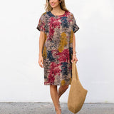 Robe Courte à Poches – Imprimé Tie-Dye Multicolore