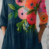 Geneviève | Blouse Longue avec Décolleté en V