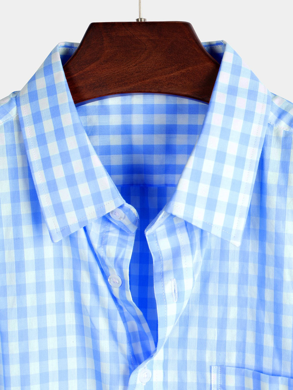 Chemise décontractée en coton à carreaux pour hommes