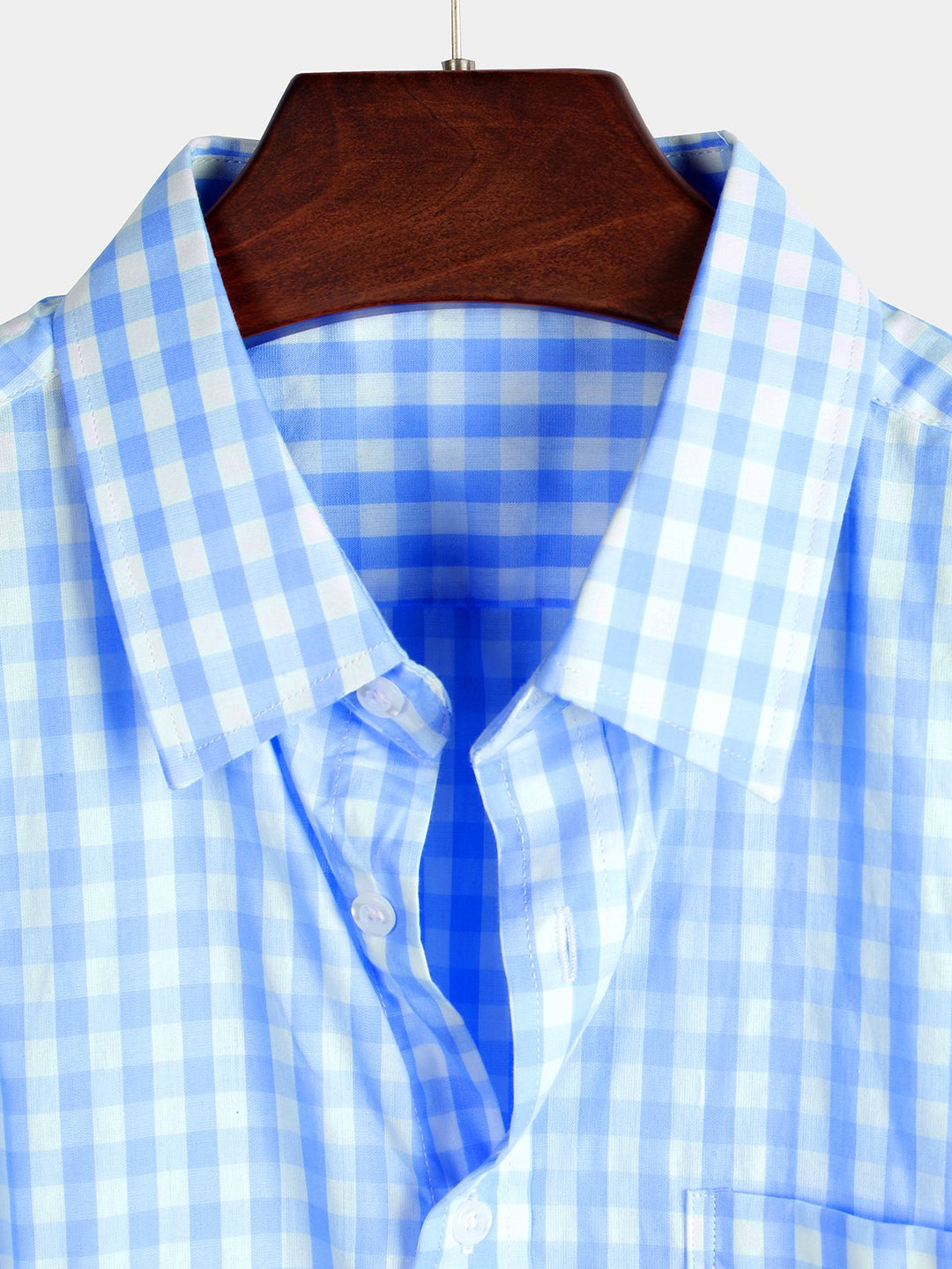 Chemise décontractée en coton à carreaux pour hommes