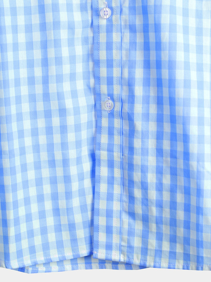 Chemise décontractée en coton à carreaux pour hommes
