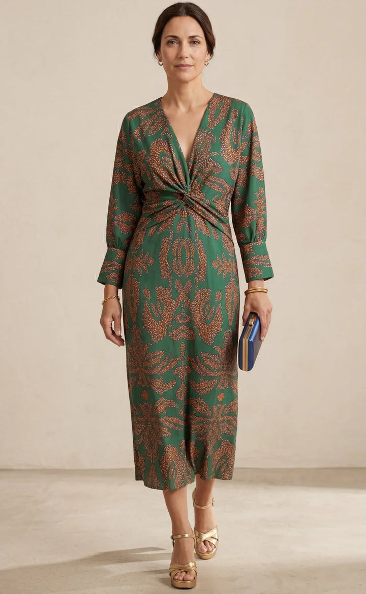 Julieta | Robe midi imprimée
