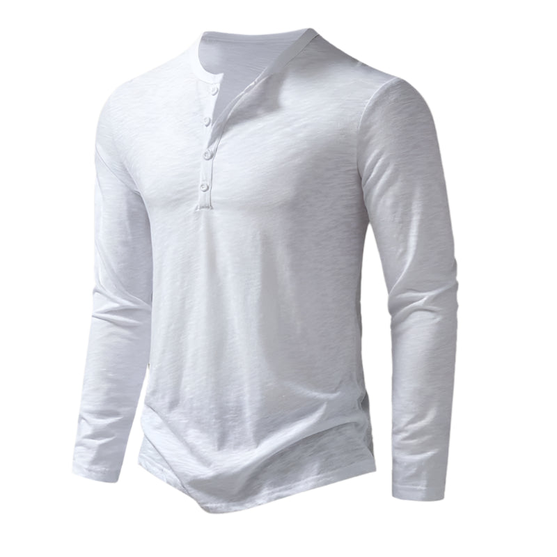 Le Polo en Coton à Manches Longues Cromwell pour Hommes