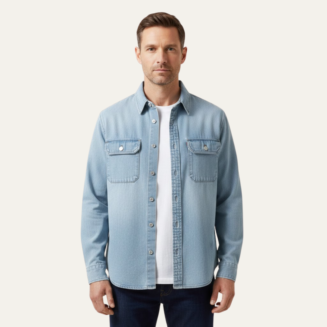 La Chemise en Denim Vintage à Coupe Ample pour Hommes Meadowpark