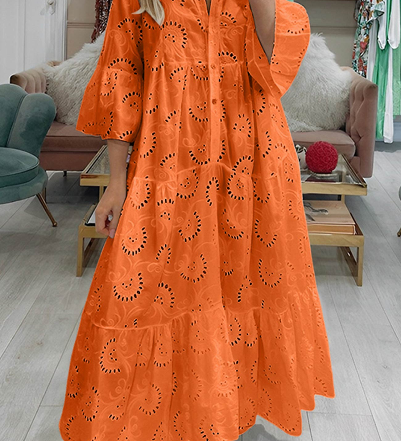 Finnley | Robe Maxi Bohème Brodée pour Femme