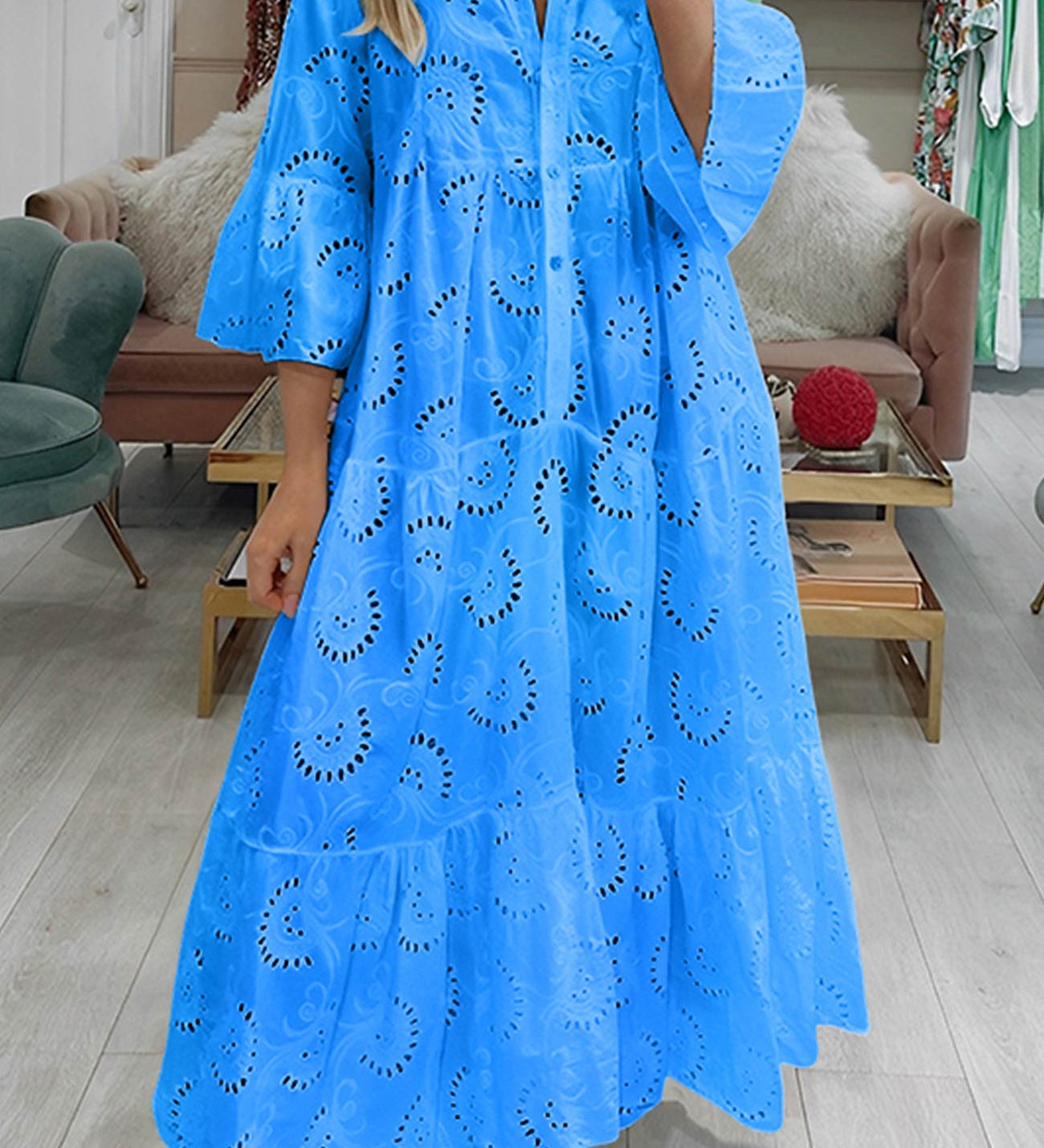 Finnley | Robe Maxi Bohème Brodée pour Femme
