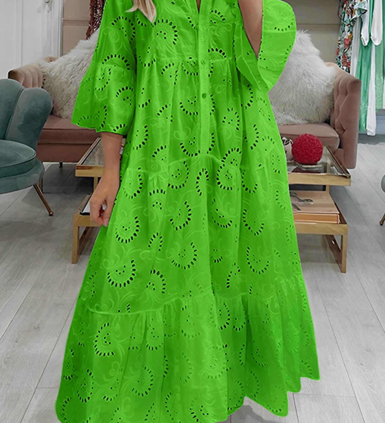 Finnley | Robe Maxi Bohème Brodée pour Femme