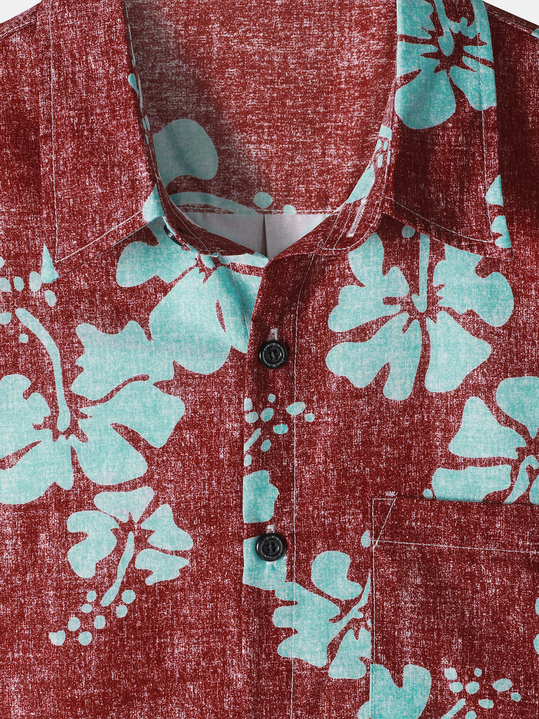 Chemises hawaïennes décontractées à imprimé floral pour hommes avec poche