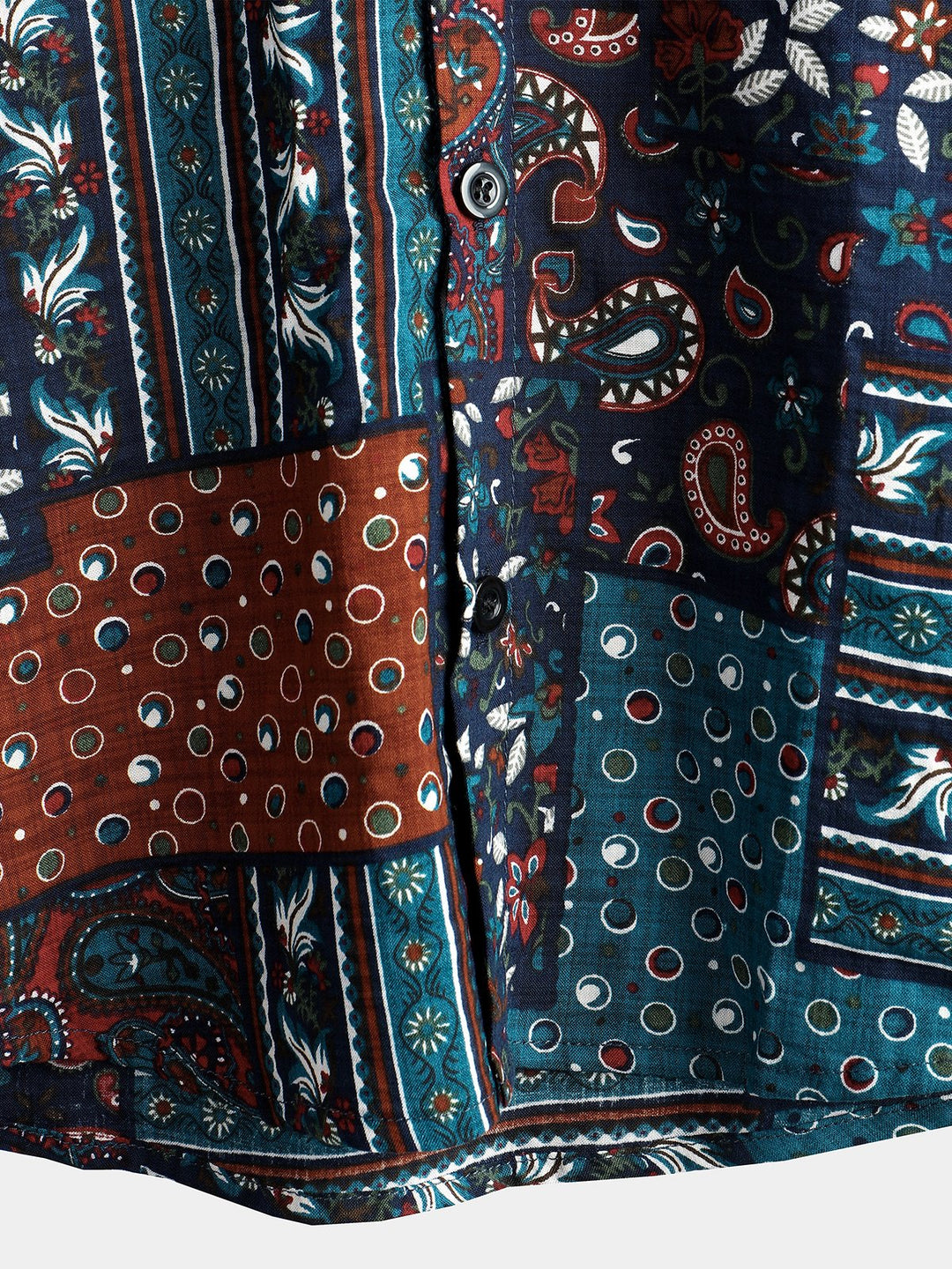 Chemise décontractée à manches courtes en coton vintage pour hommes