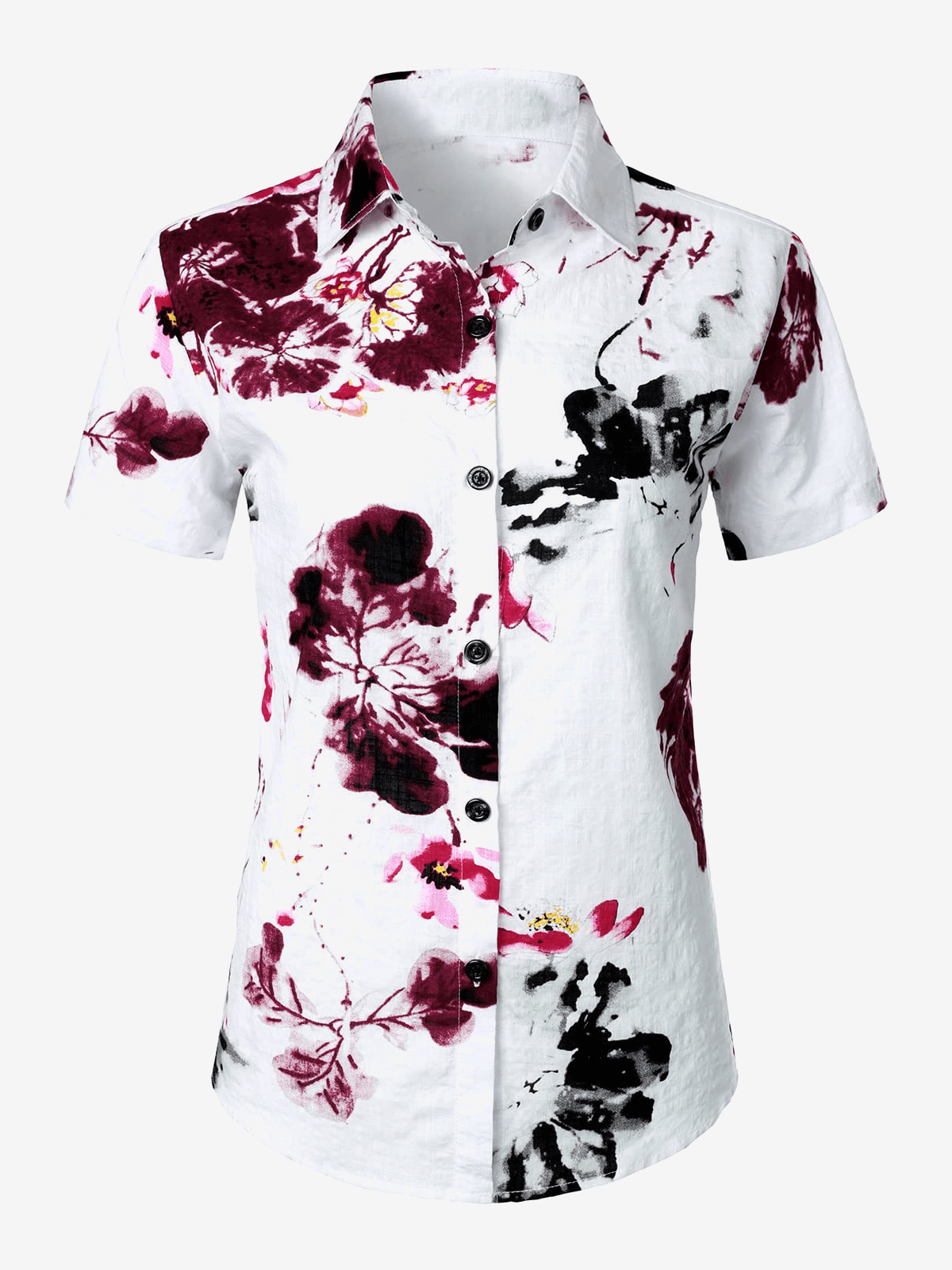 Chemisier imprimé Floral pour femmes, chemise hawaïenne en coton à manches courtes, chemise Aloha de plage et d'été