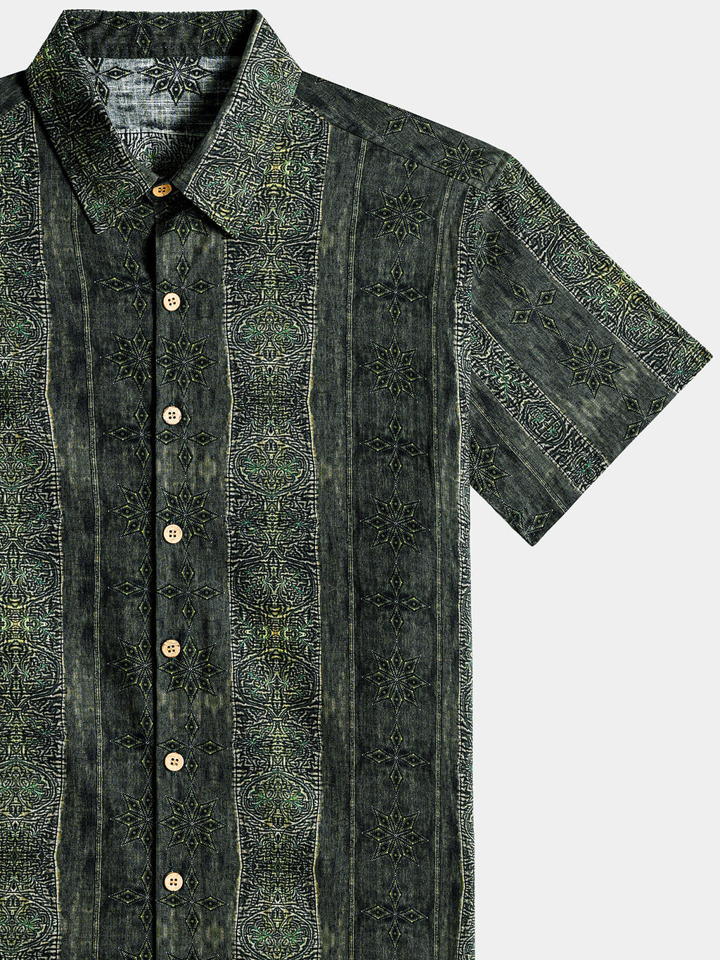 Chemise Vintage Homme Motif Boho Coton Léger Vacances Été
