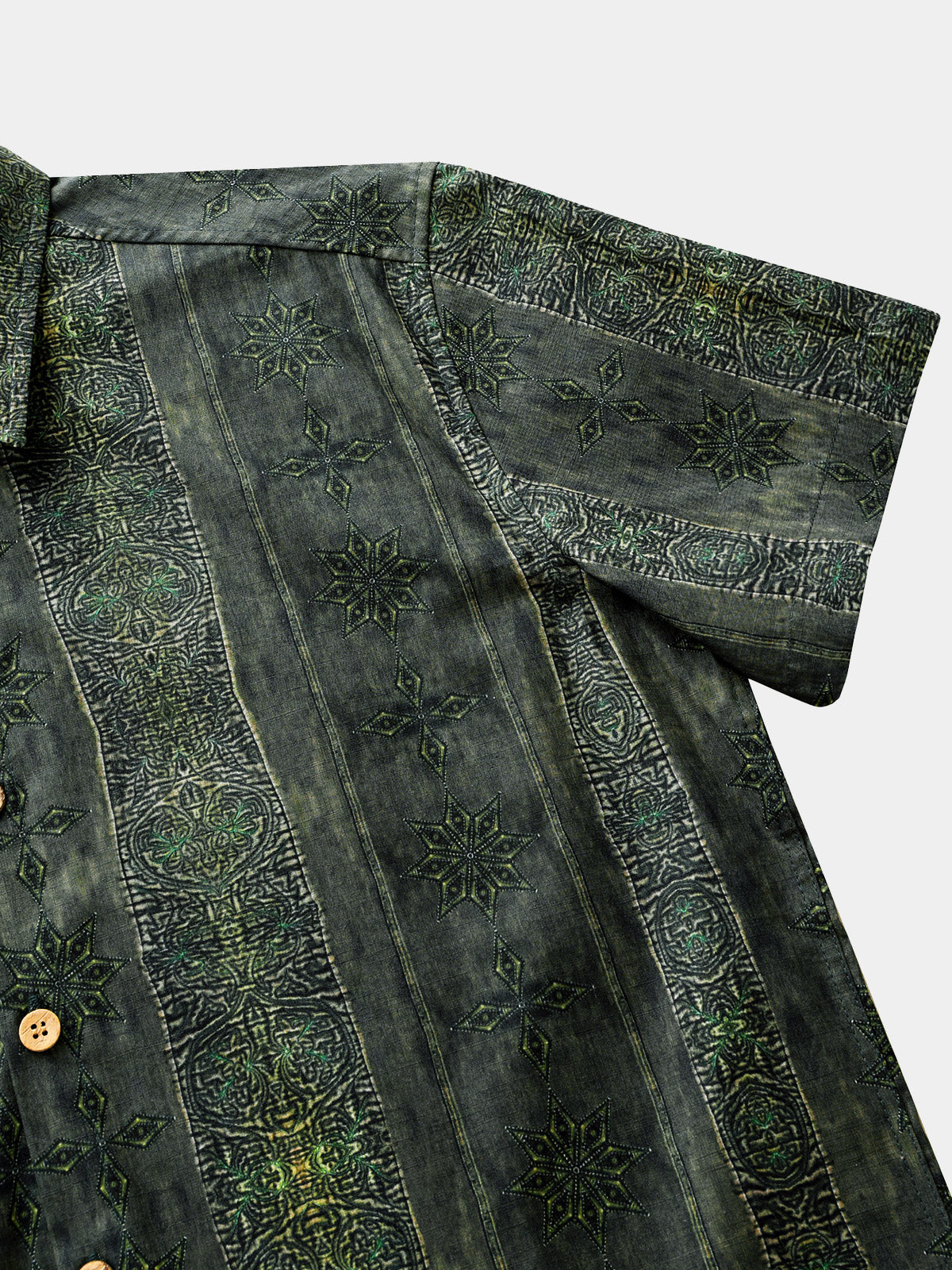 Chemise Vintage Homme Motif Boho Coton Léger Vacances Été
