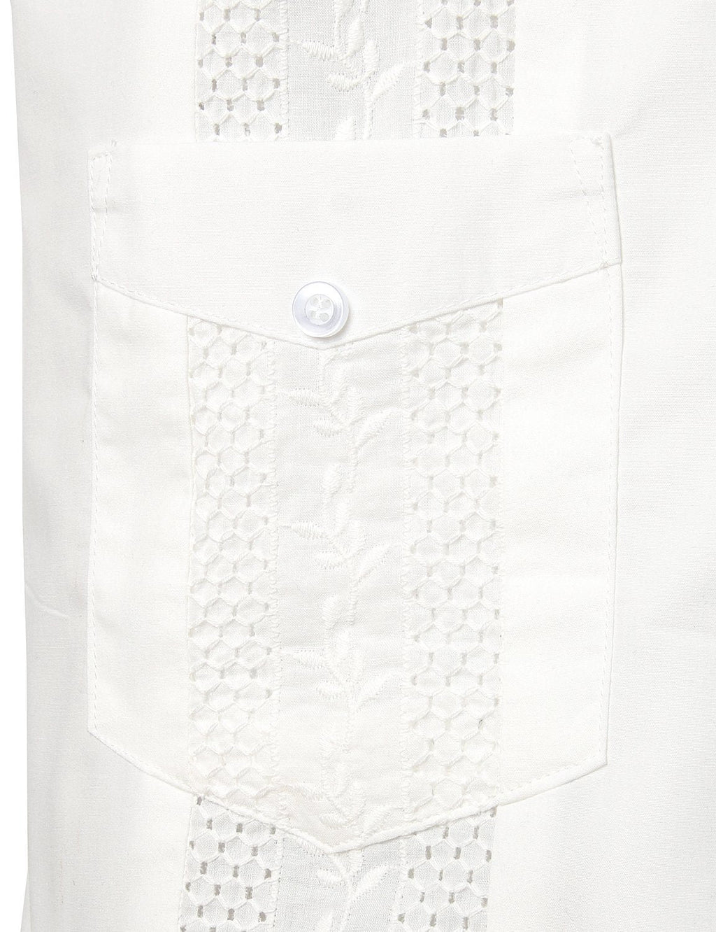 Chemisette à tissage jacquard en coton de couleur unie