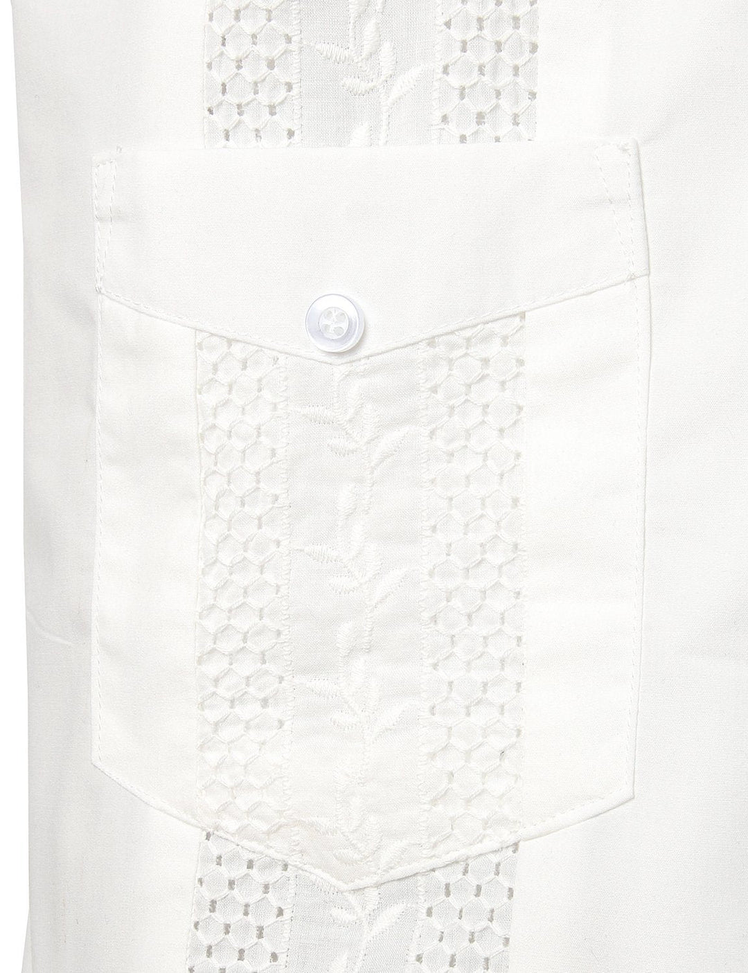 Chemisette à tissage jacquard en coton de couleur unie