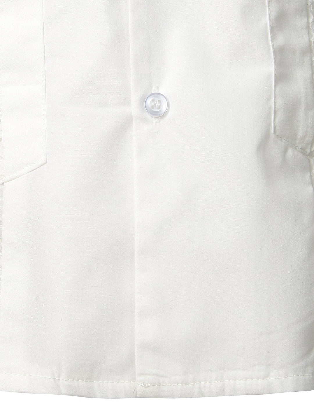 Chemisette à tissage jacquard en coton de couleur unie