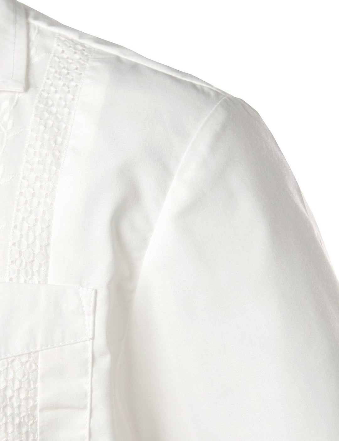 Chemisette à tissage jacquard en coton de couleur unie