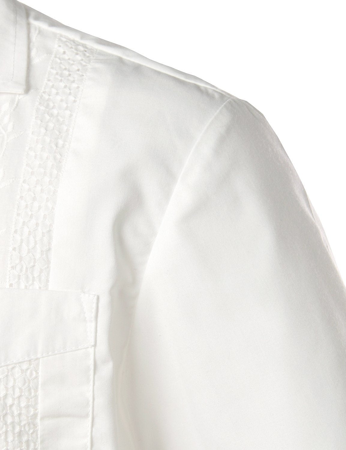 Chemisette à tissage jacquard en coton de couleur unie