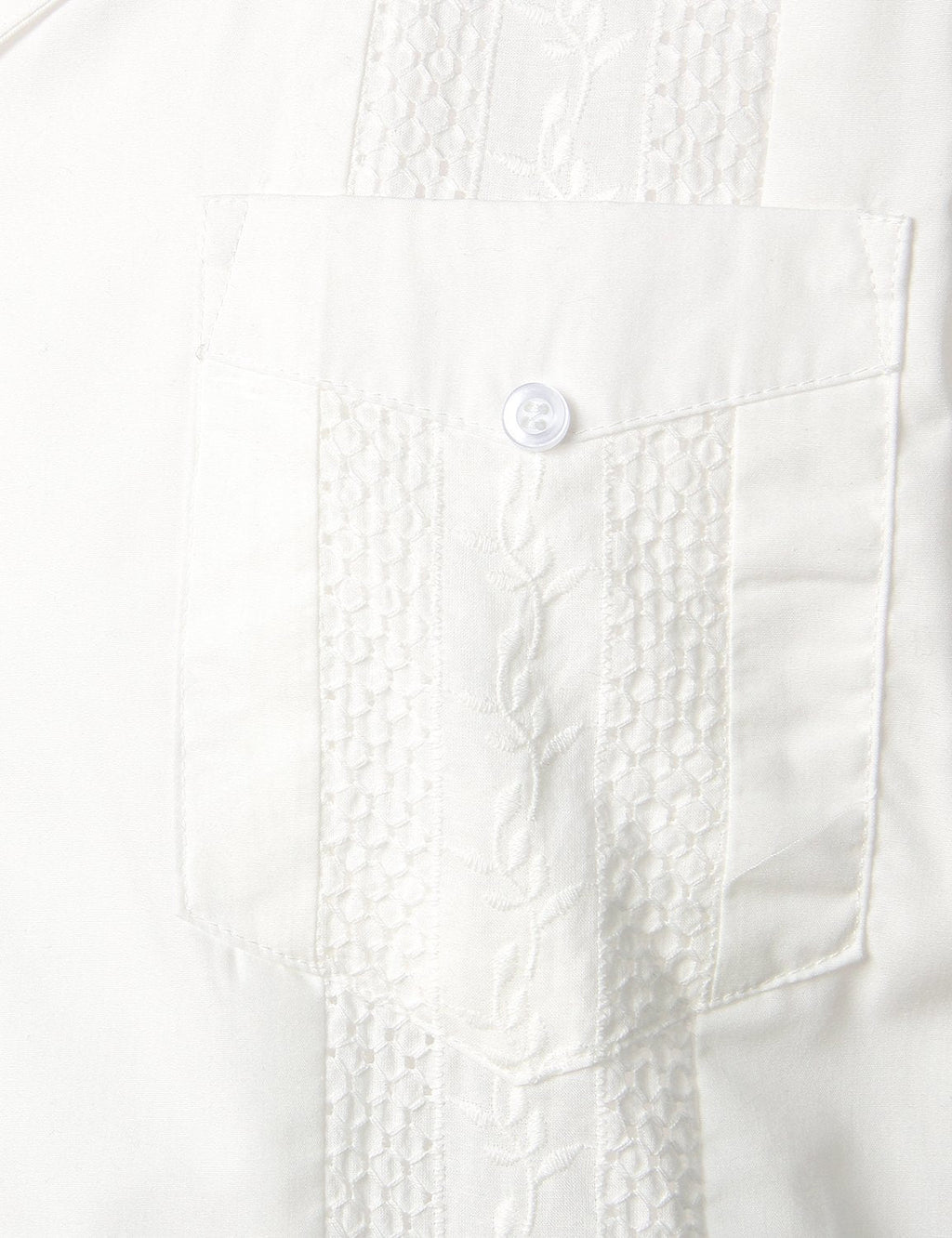 Chemisette à tissage jacquard en coton de couleur unie