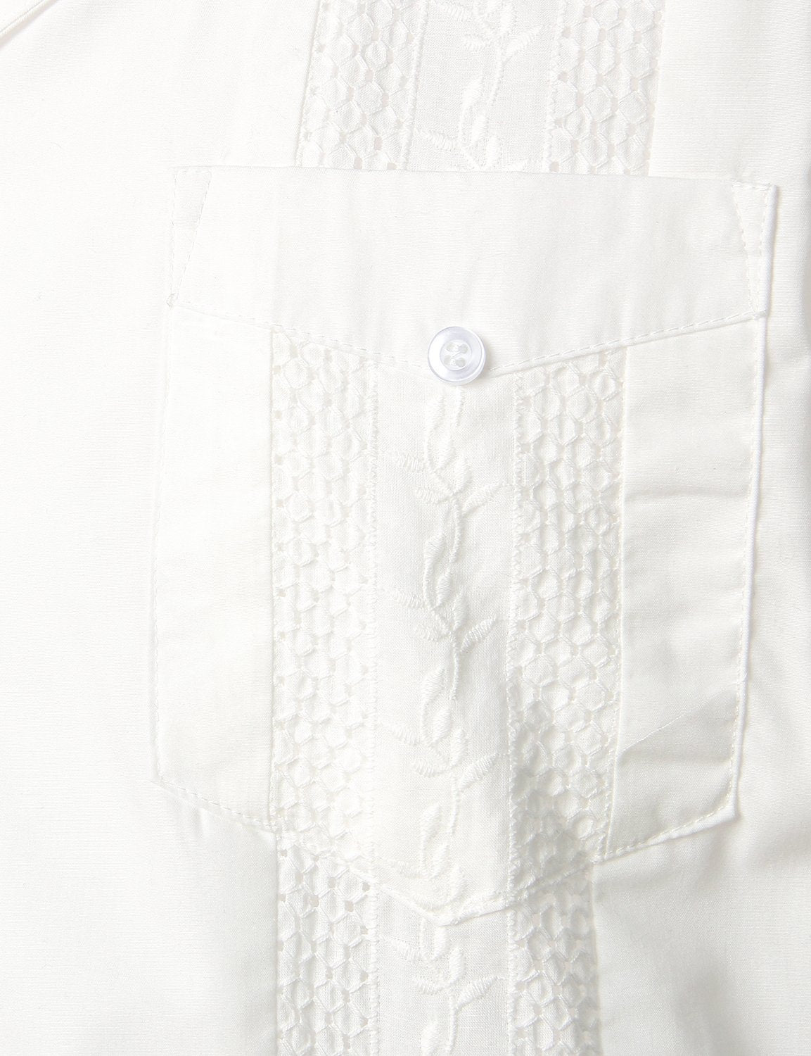 Chemisette à tissage jacquard en coton de couleur unie